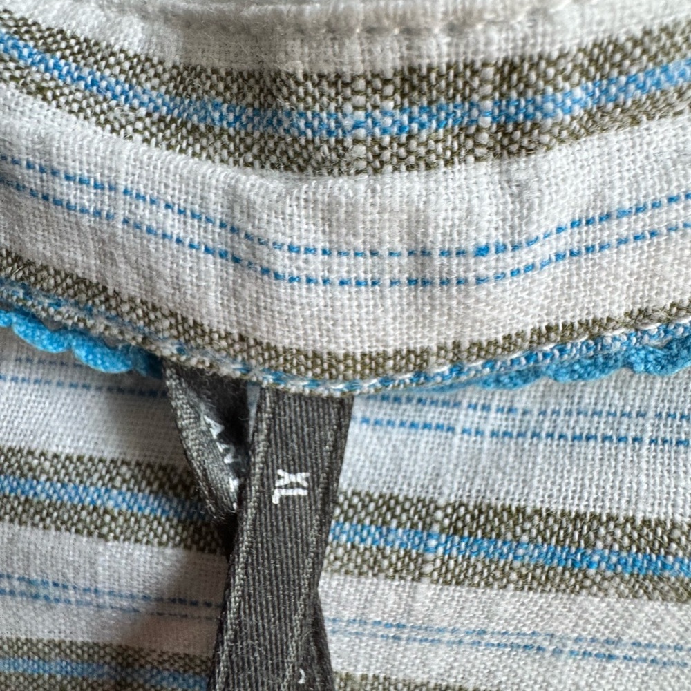 Anthropologie Darcey Popover Swing Top Striped Linen Tunic Boho Peasant XL - Picture 8 of 11